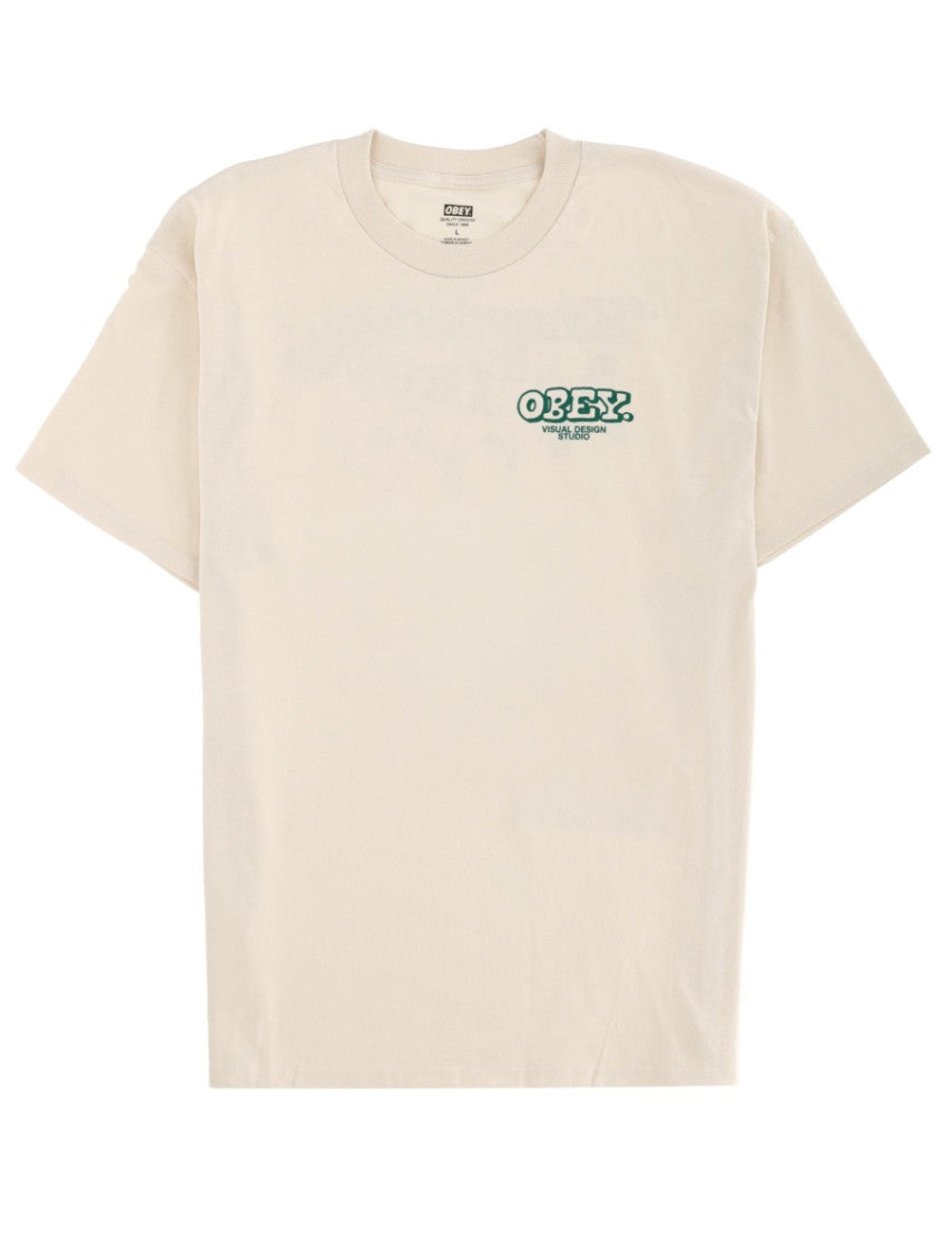 Cream Yellow Logo T-Shirt 1