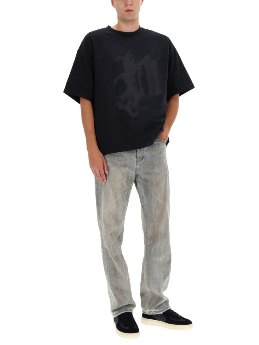 Black Graphic Crew Neck T-Shirt 2