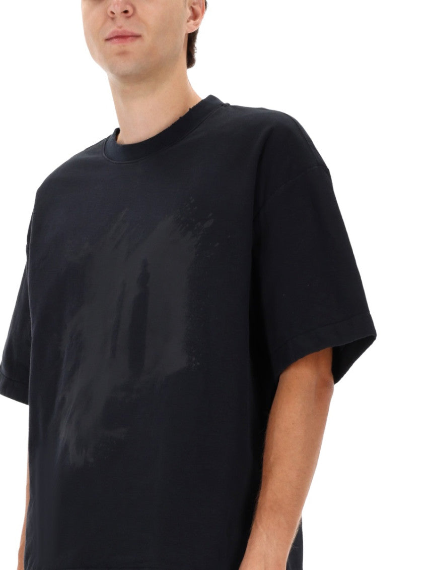 Black Graphic Crew Neck T-Shirt 4