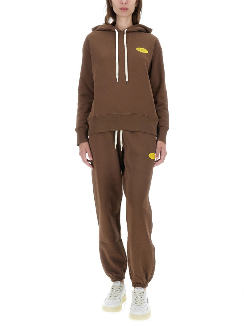 Brown Logo Hood Sweatshirt 2