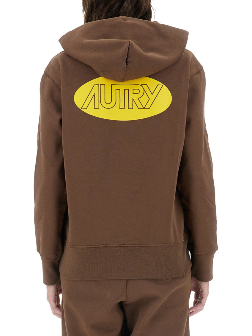 Brown Logo Hood Sweatshirt 3