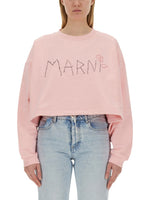 Pink Logo Crew Neck Sweatshirt 1