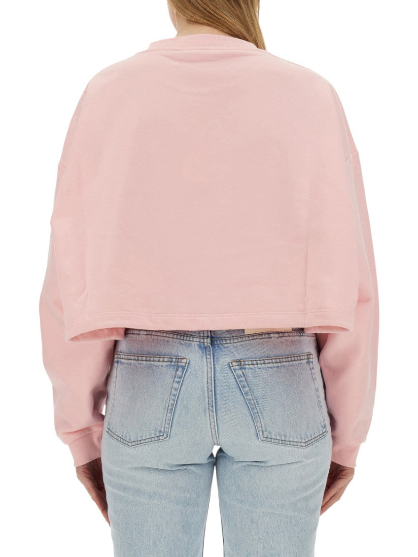 Pink Logo Crew Neck Sweatshirt 3