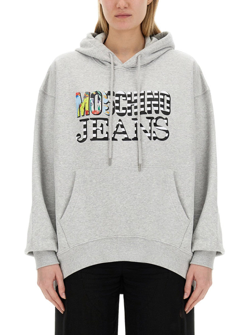 Grey Logo Hood Sweatshirt 1