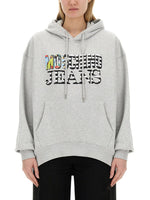 Grey Logo Hood Sweatshirt 1