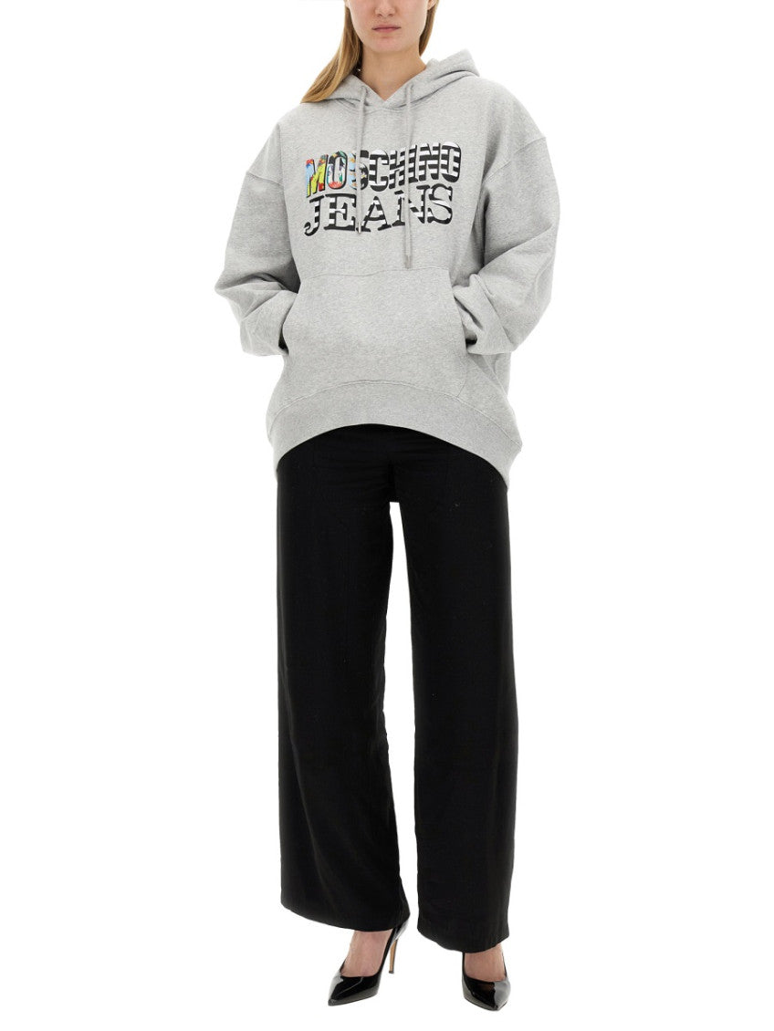 Grey Logo Hood Sweatshirt 2