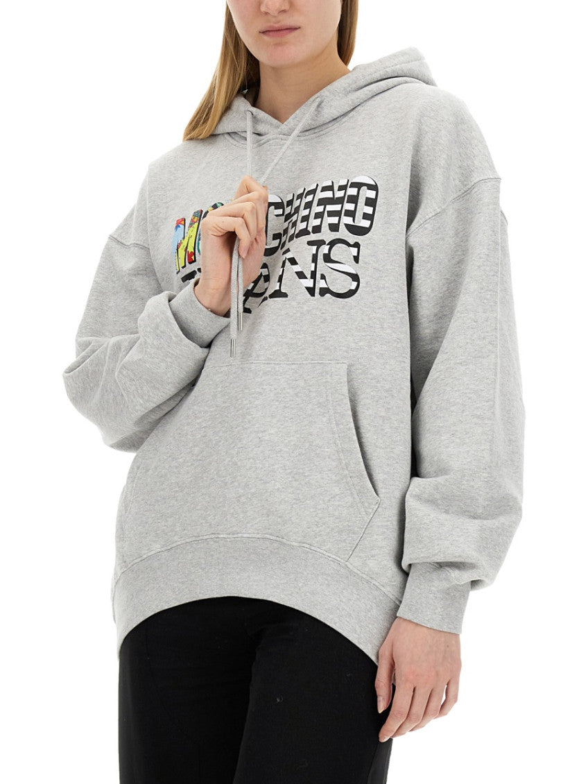 Grey Logo Hood Sweatshirt 4