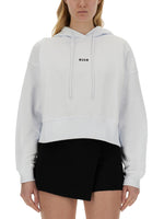 White Logo Hood Sweatshirt 1