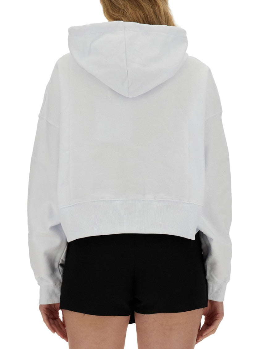 White Logo Hood Sweatshirt 3