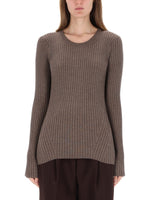 Brown Knitted Round Neck Top 1