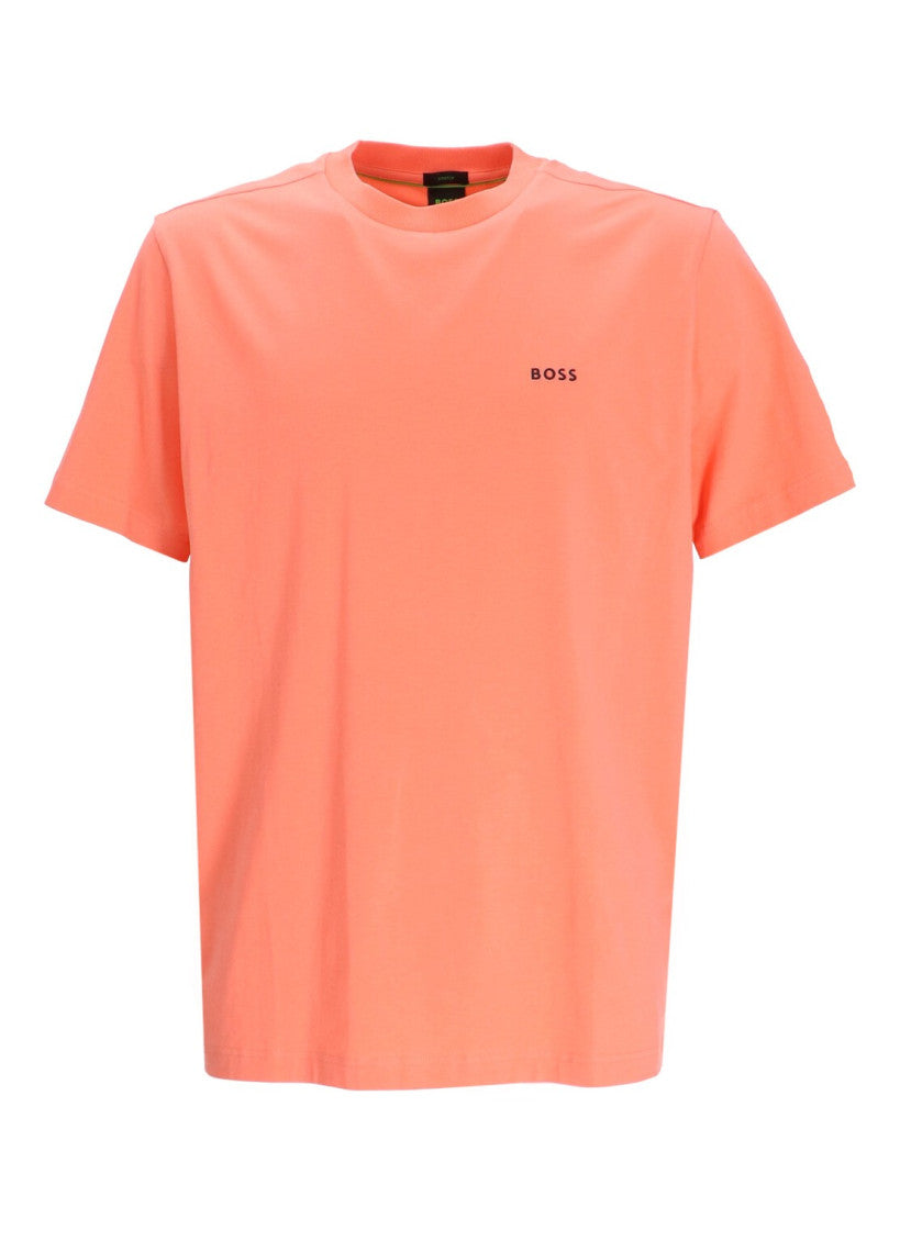 Peach Solid Crew Neck T-Shirt 1