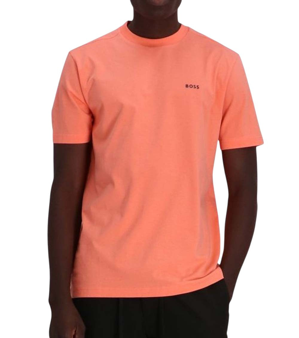 Peach Solid Crew Neck T-Shirt 2