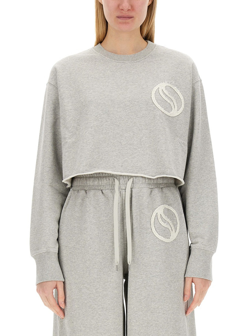 Grey Logo Crew Neck Sweatshirt 1