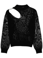 Black Solid Crew Neck Top 1