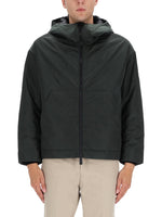 Dark Green Solid Hood Jacket 1
