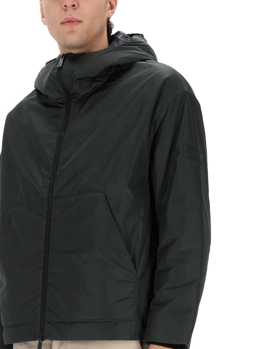 Dark Green Solid Hood Jacket 3