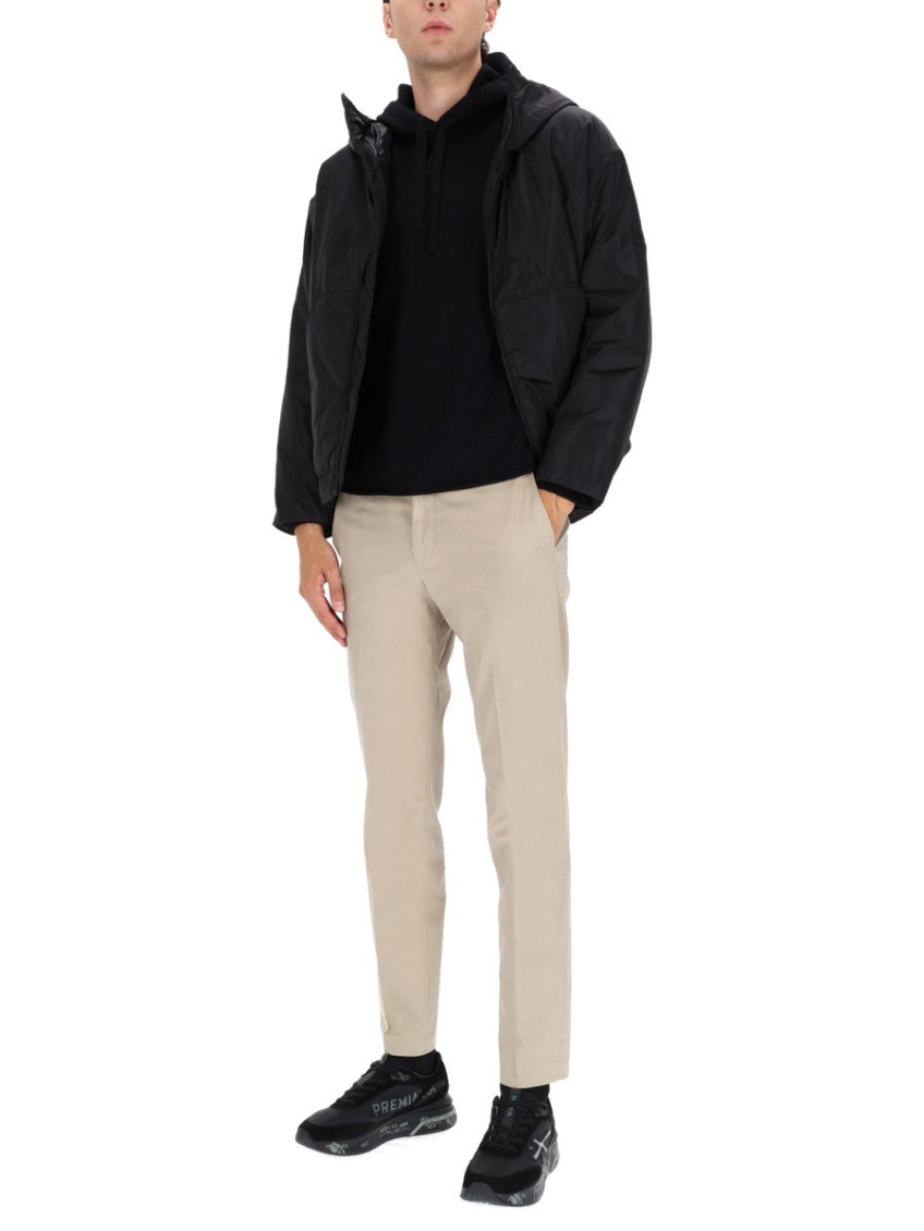Black Solid Hood Jacket 2