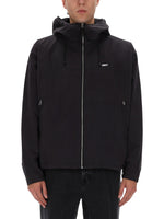 Black Solid Hood Jacket 1