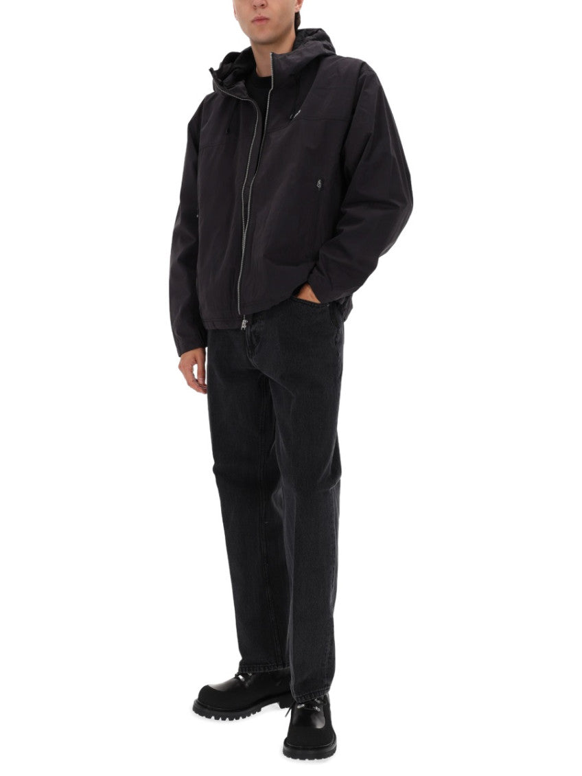 Black Solid Hood Jacket 2
