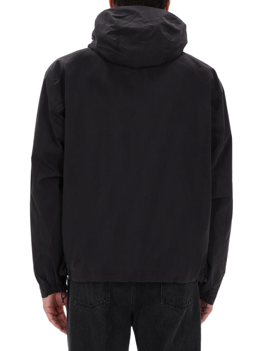 Black Solid Hood Jacket 3