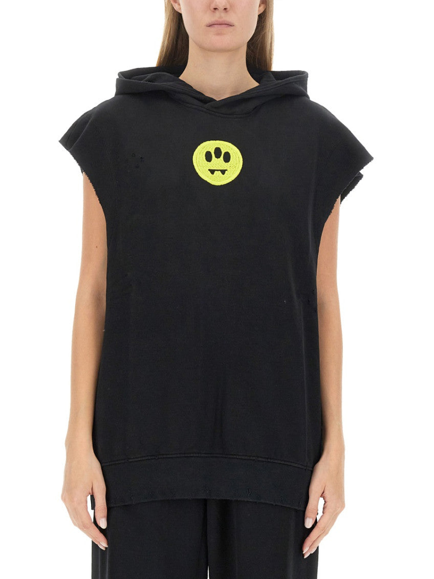 Black Logo Hood Sweatshirt 1