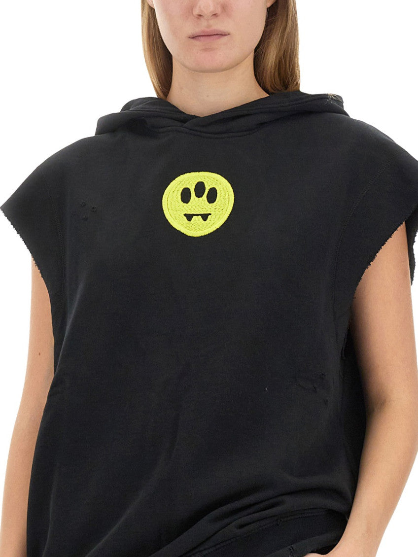 Black Logo Hood Sweatshirt 4