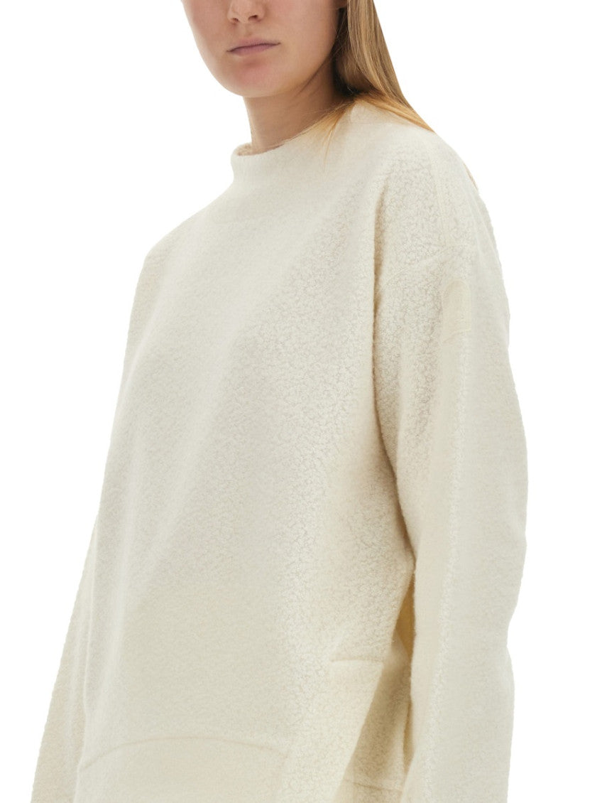 White Crew Neck Sweatshirt 3