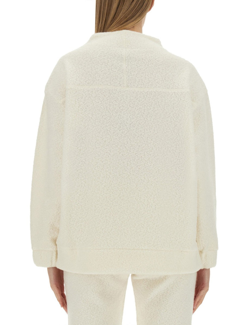 White Crew Neck Sweatshirt 4