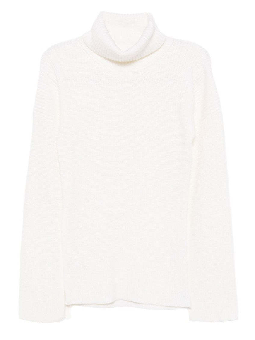 White Solid Turtle Neck Top 1