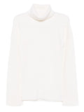 White Solid Turtle Neck Top 1