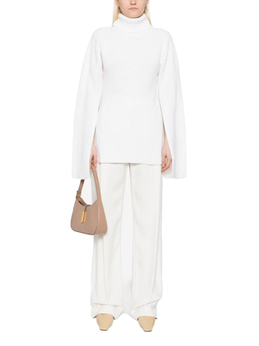 White Solid Turtle Neck Top 3