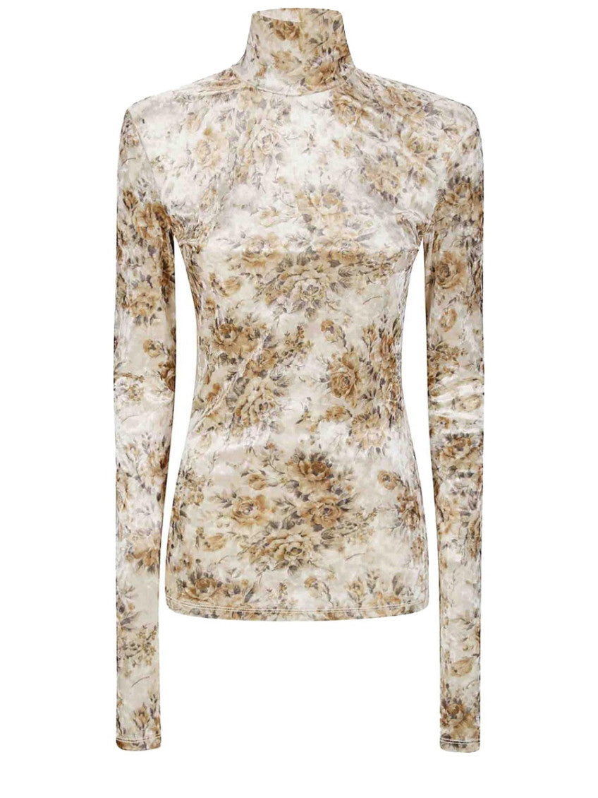 Multicolor Floral Turtle Neck Top 1