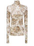 Multicolor Floral Turtle Neck Top 1