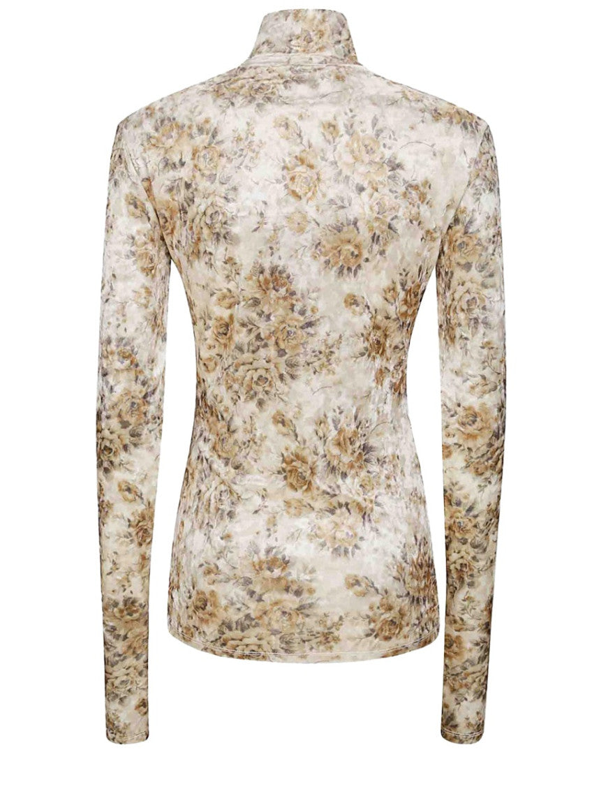 Multicolor Floral Turtle Neck Top 2