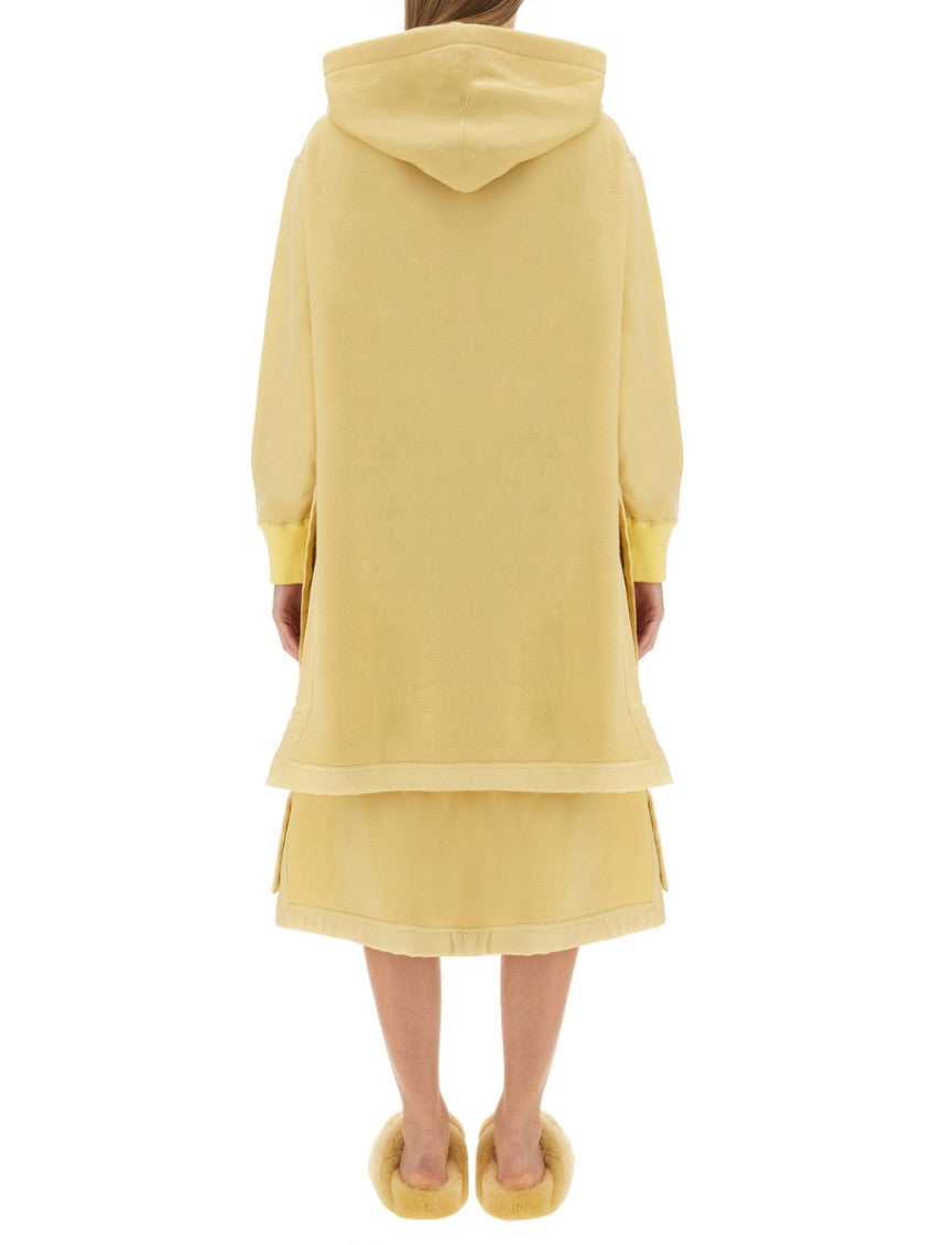 Yellow Solid Hood Sweatshirt 3