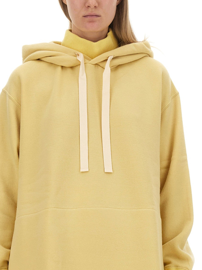 Yellow Solid Hood Sweatshirt 4
