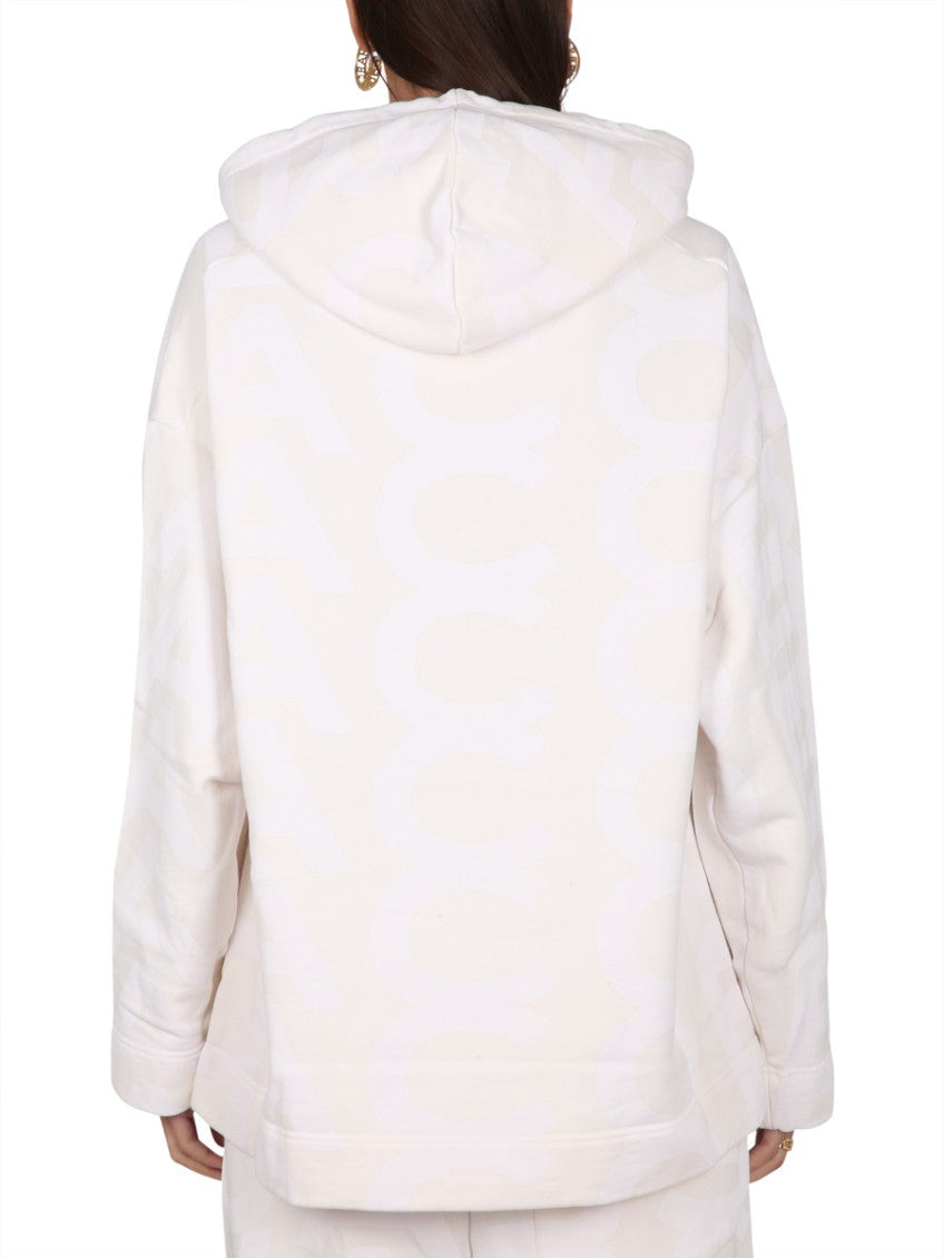 White Logo Hood Sweatshirt 3