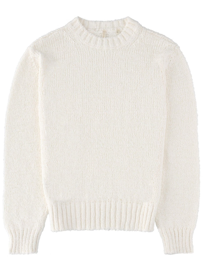 White Crew Neck Sweater 1