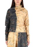 Multicolor Printed Mock Collar Top 1