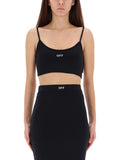 Black Logo Scoop Neck Top 1