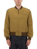 Brown Solid Mock Collar Jacket 1