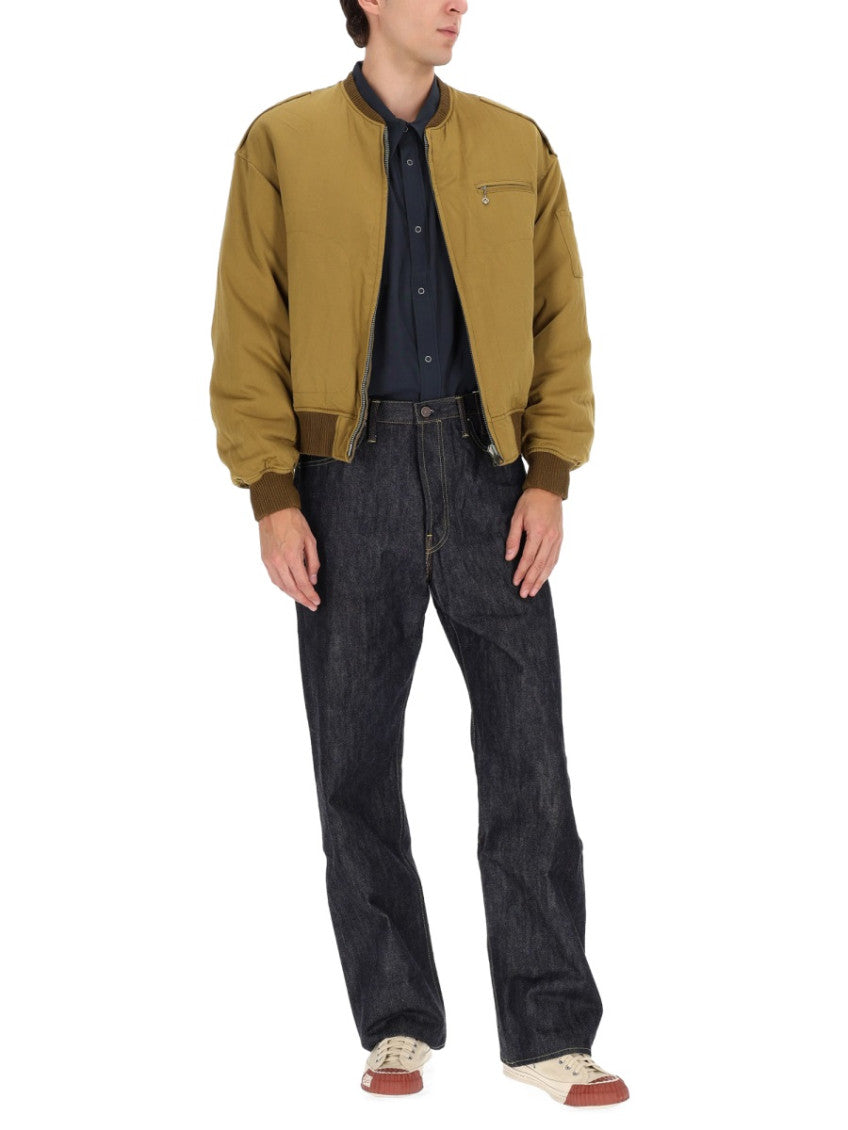 Brown Solid Mock Collar Jacket 2