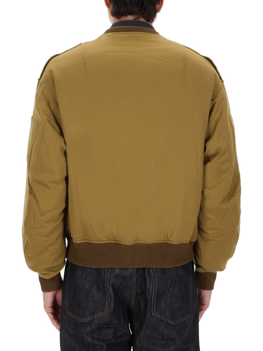 Brown Solid Mock Collar Jacket 3