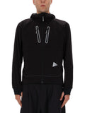 Black Solid Hood Jacket 1