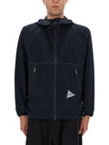 Blue Solid Hood Jacket 1