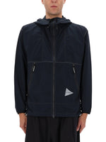 Blue Solid Hood Jacket 1