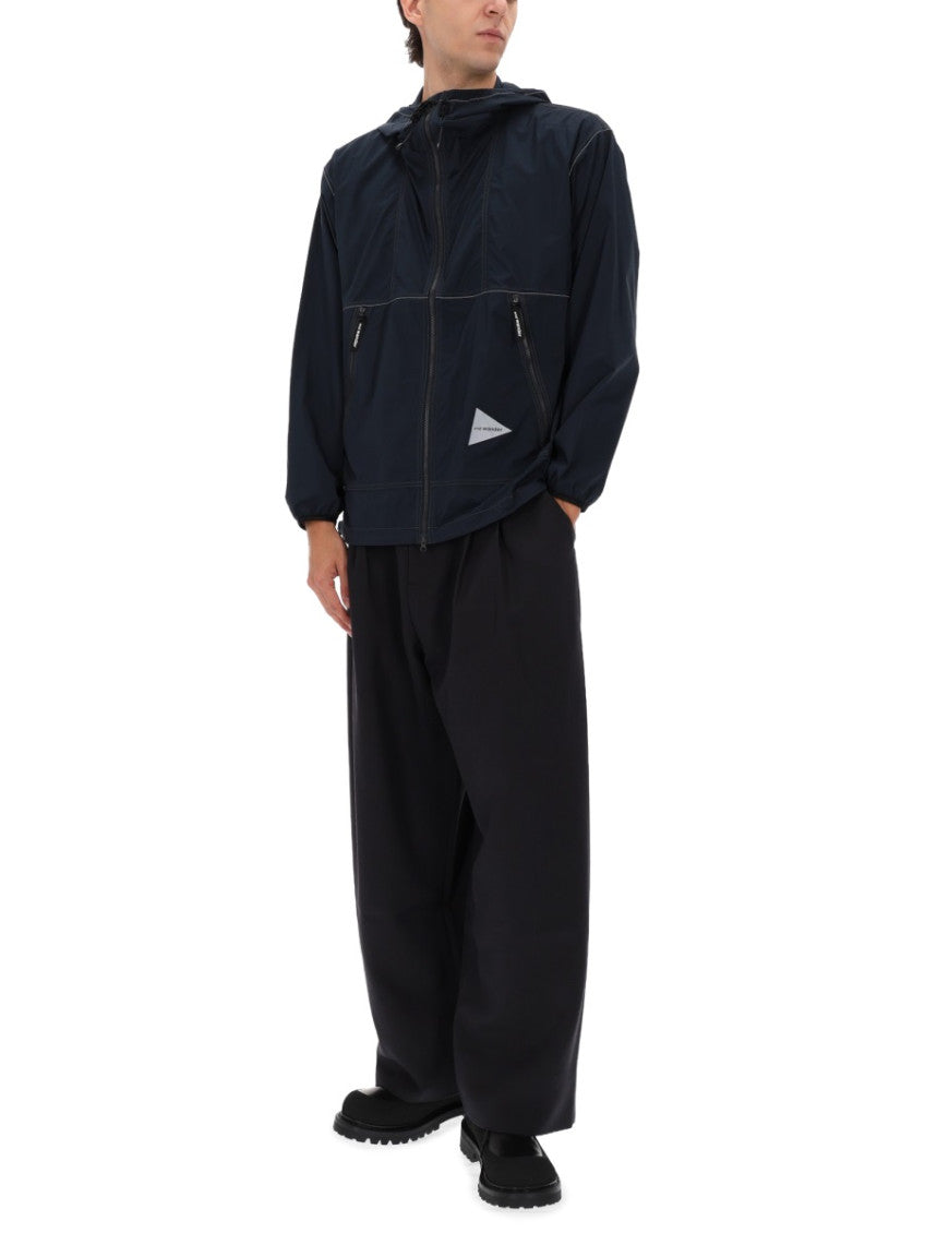 Blue Solid Hood Jacket 2