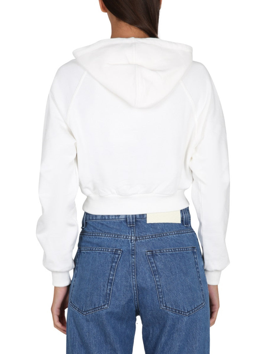 Beige Logo Hood Sweatshirt 3