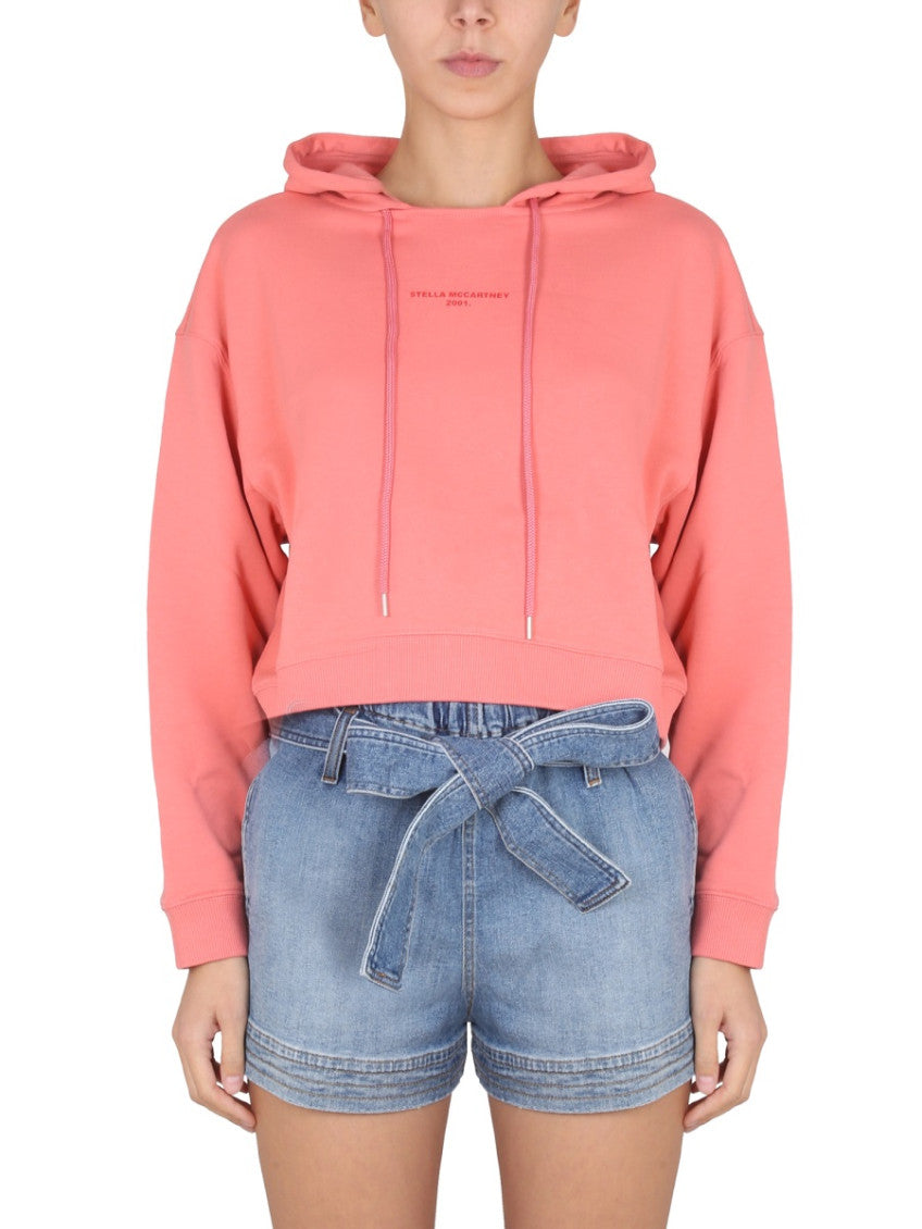 Pink Logo Hood Sweatshirt 1