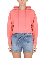 Pink Logo Hood Sweatshirt 1